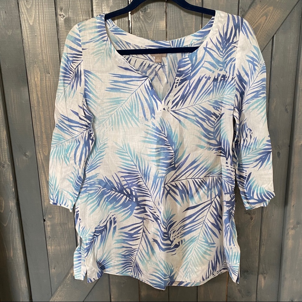 J.Jill Boho Linen Top